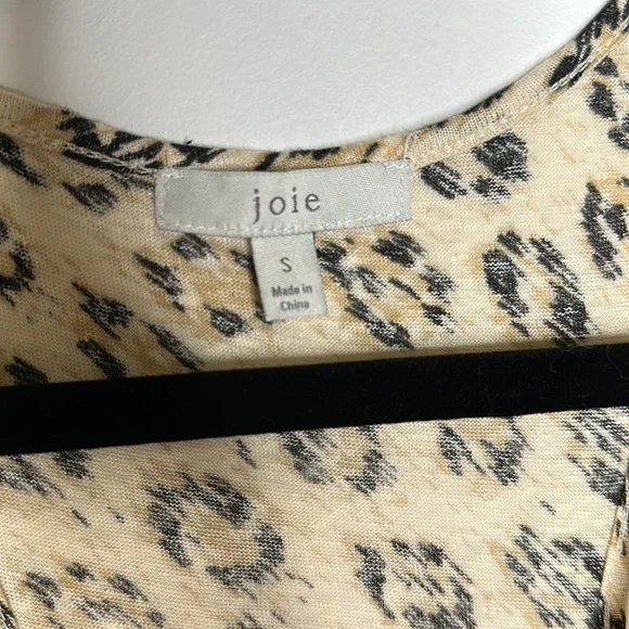 JOIE Colman Leopard Print Linen Racerback Tank | Size: Small - Picture 2 of 5